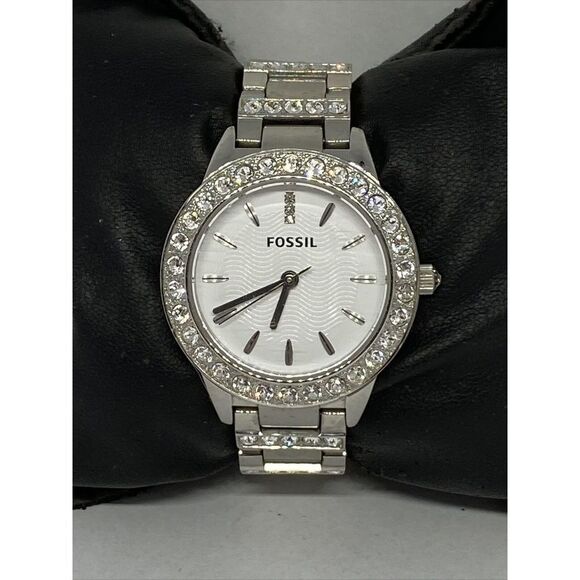 Fossil Jesse ES2362 Women Silver Stainless Steel Analog Dial Quartz Watch OP838 - Picture 1 of 12